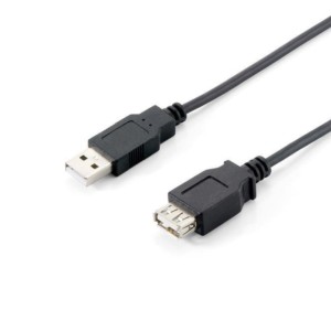 Equip Alargador USB Macho / USB 2.0 Hembra 1.8m Negro - Cable USB