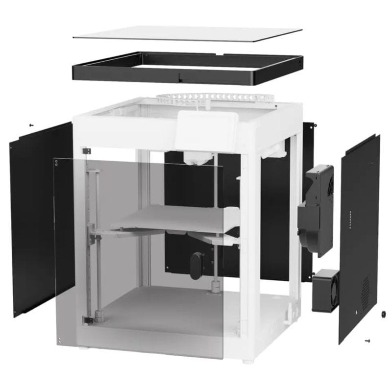 Gabinete Two Trees SK1 com caixa/ventoinha auxiliar/dispositivo de filtragem Preto - Item4