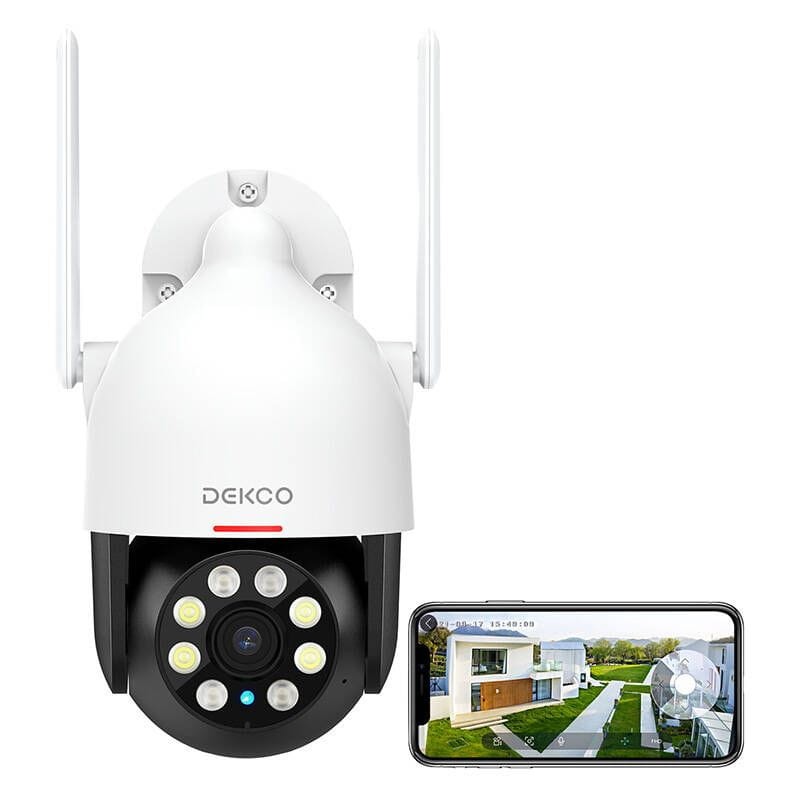 Cámara de seguridad IP DEKCO DC5L 2K QHD WiFi Visión Nocturna a color Google Assistant/Alexa Blanco - Desprecintado - Ítem1