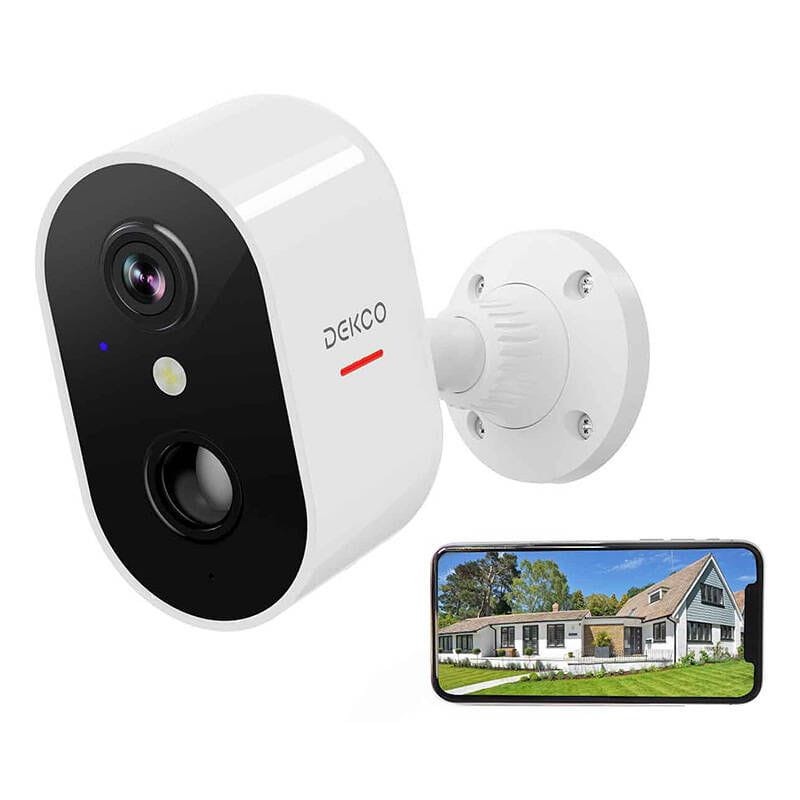 Câmara de segurança IP DEKCO DC6L FullHD IP66 Holofote Branco - Item1