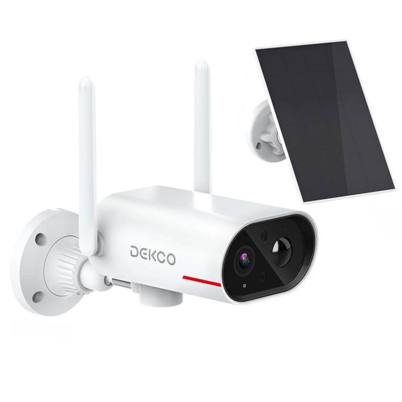 Caméra de sécurité IP DEKCO DC8L 3MP Panneau Solaire Vision Nocturne IP65 Blanc - Ítem