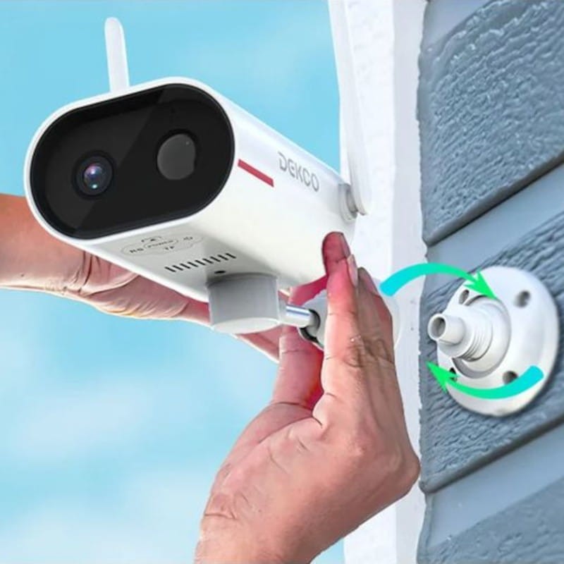 Caméra de sécurité IP DEKCO DC8L 3MP Panneau Solaire Vision Nocturne IP65 Blanc - Ítem3