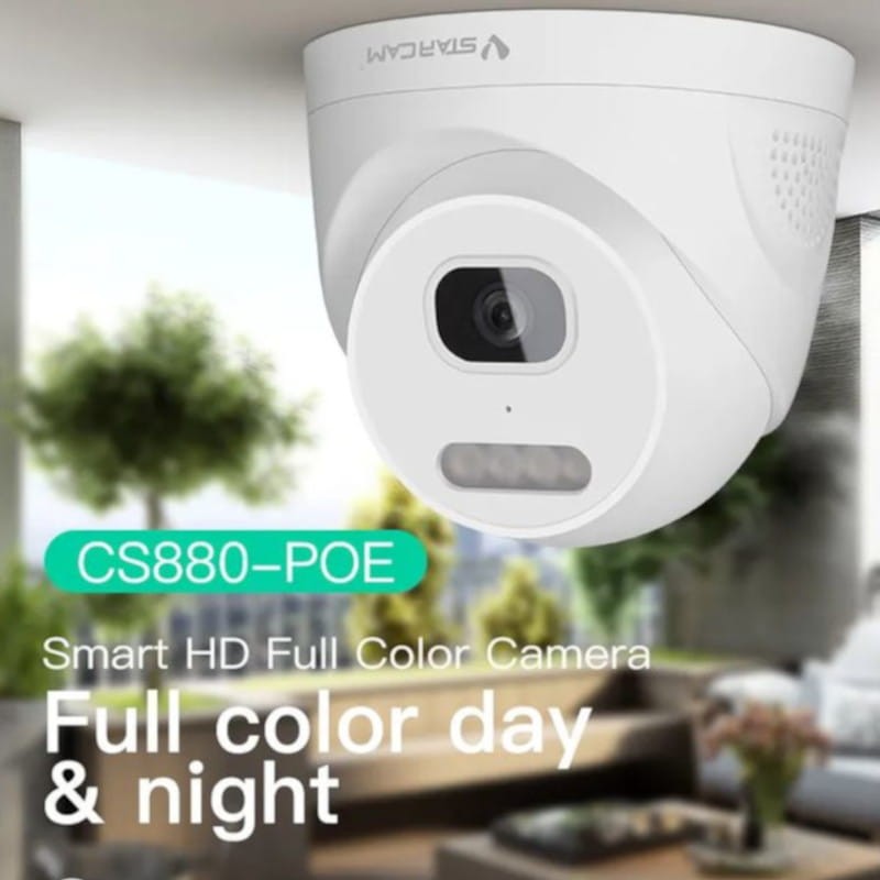 Cámara de Seguridad Kingfit SC880-POE Dome FullHD Visión Nocturna Blanco - Ítem1