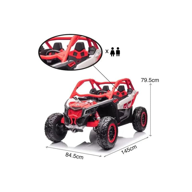 Can AM Maverick UTV Buggy XXL 24V Pantalla MP4 Rojo - Coche eléctrico para niños - Ítem6