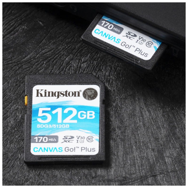 Kingston Canvas Go! Plus 512 GB Classe 10 UHS-I U3 V30 Preto / Turquesa - Cartão SD - Item3