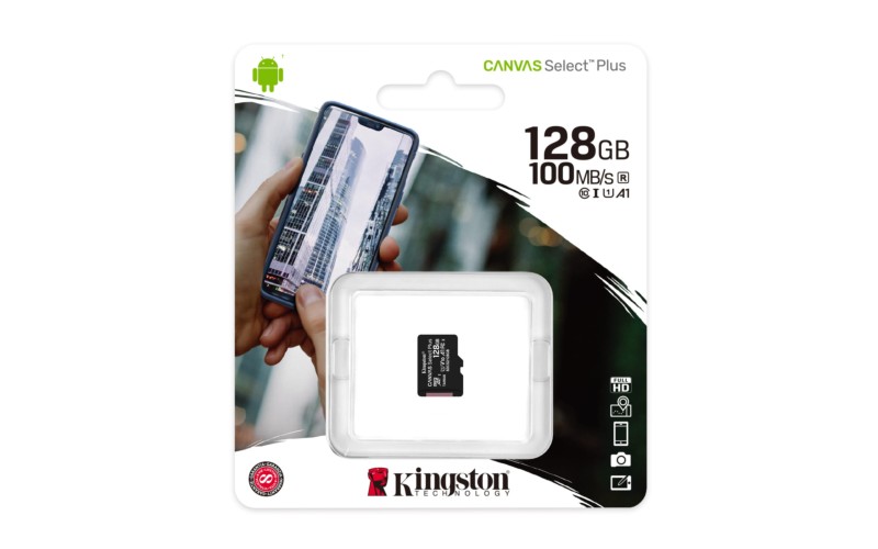 Kingston Canvas Select Plus 128 GB Clase 10 UHS-I U1 V10 Negro - Tarjeta microSD - Ítem2