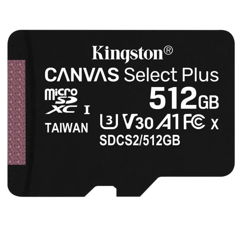 Kingston Canvas Select Plus 512 GB Class 10 UHS-I U3 V30 Noir - Carte microSD - Ítem