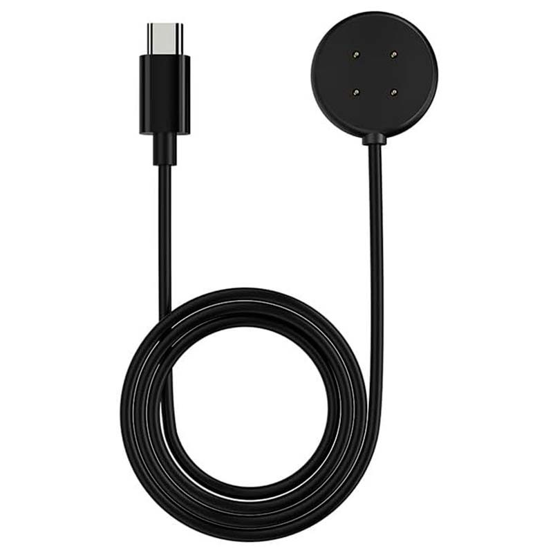 Carregador para Google Pixel Watch 3 / Pixel Watch 2 / Fitbit Versa 4 / Versa 3 Preto USB-C Compatível - Item