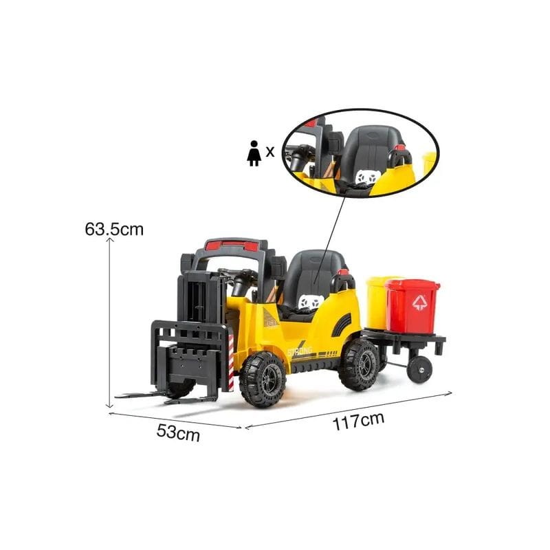 Empilhador de Elevador 12v Amarelo - Carro Elétrico para Crianças - Item14