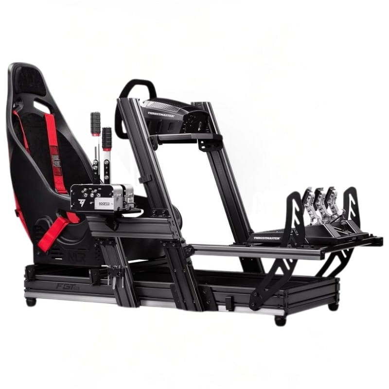 Cockpit Next Level Racing Alumínio F-GT ELITE Edición Frontal y Lateral - Soporte para sillas y volantes - Ítem1