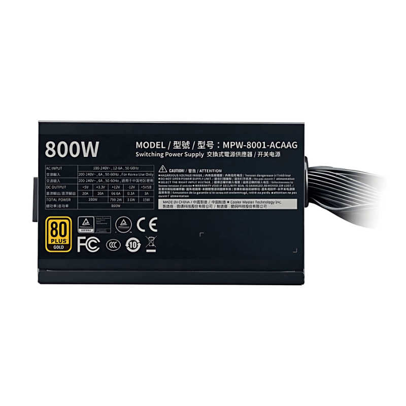 Cooler Master G800 GOLD 800W BULK - Fuente de alimentación - Ítem4