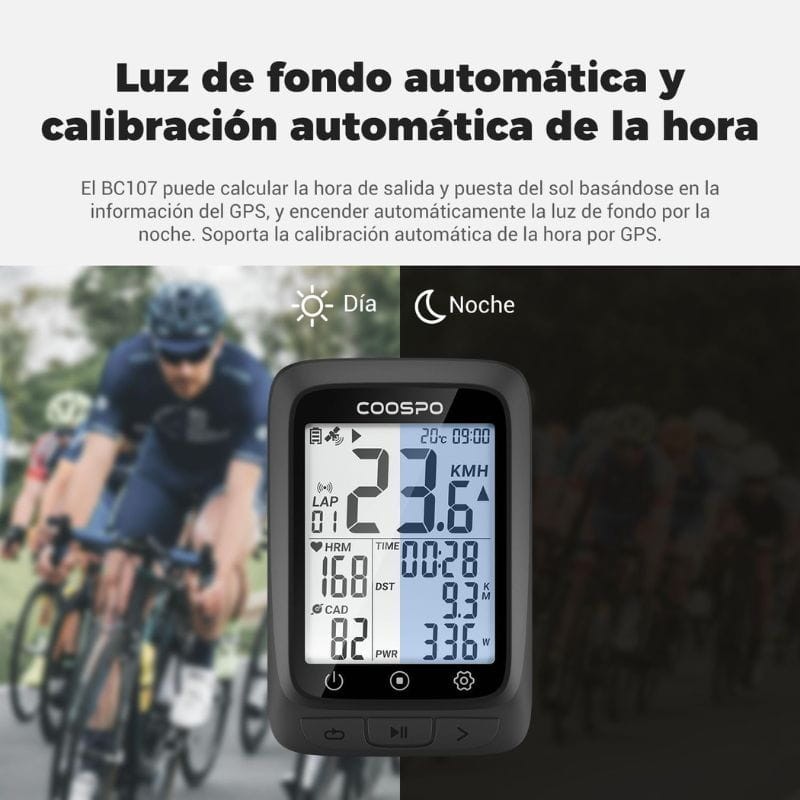 Coospo BC107 GPS+Beidou ANT+ Preto - Ciclocomputador - Item13