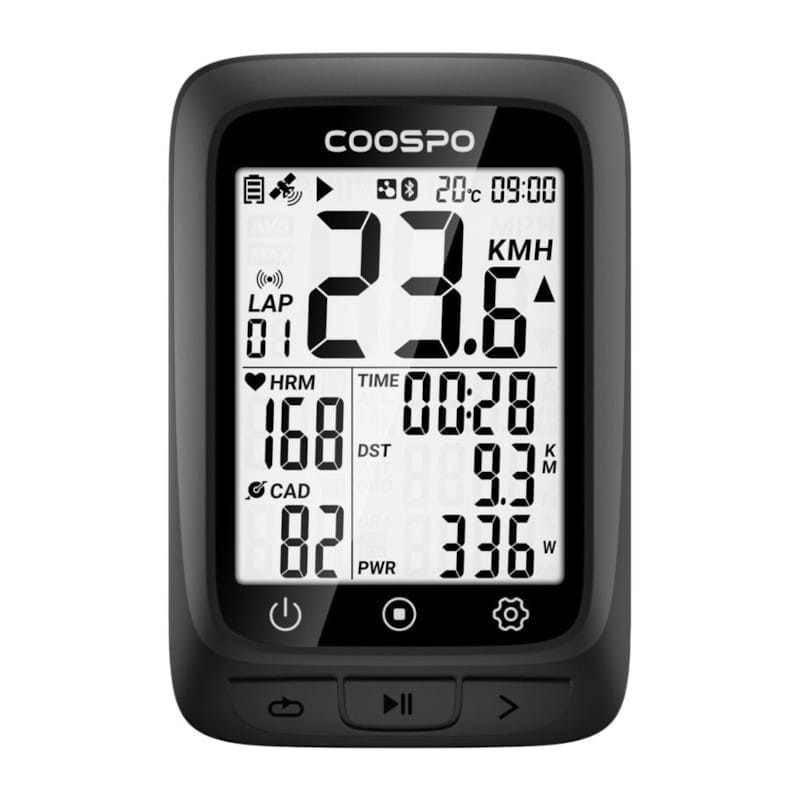 Coospo BC107 GPS+Beidou ANT+ Preto - Ciclocomputador - Item