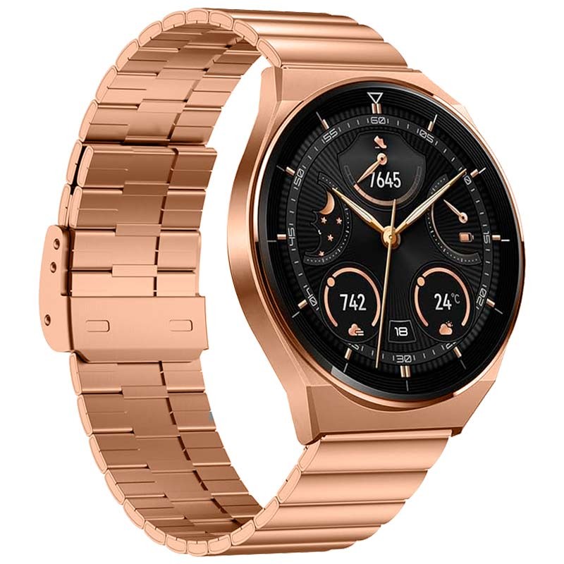 Correa Universal Acero Inoxidable 22mm para Smartwatch Xiaomi/Amazfit/Samsung/Huawei/Realme/Ticwatch Dorado Rosa - Ítem