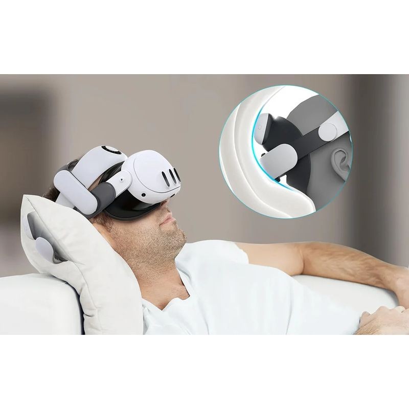 Correia BOBOVR S3 PRO com bateria e ventilação para Meta Quest 3 / Quest 3S Branco - Acessório para óculos VR - Item4