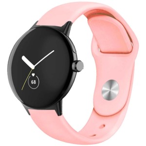 Pulseira de silicone universal Elegance de 20mm Salmão para smartwatch