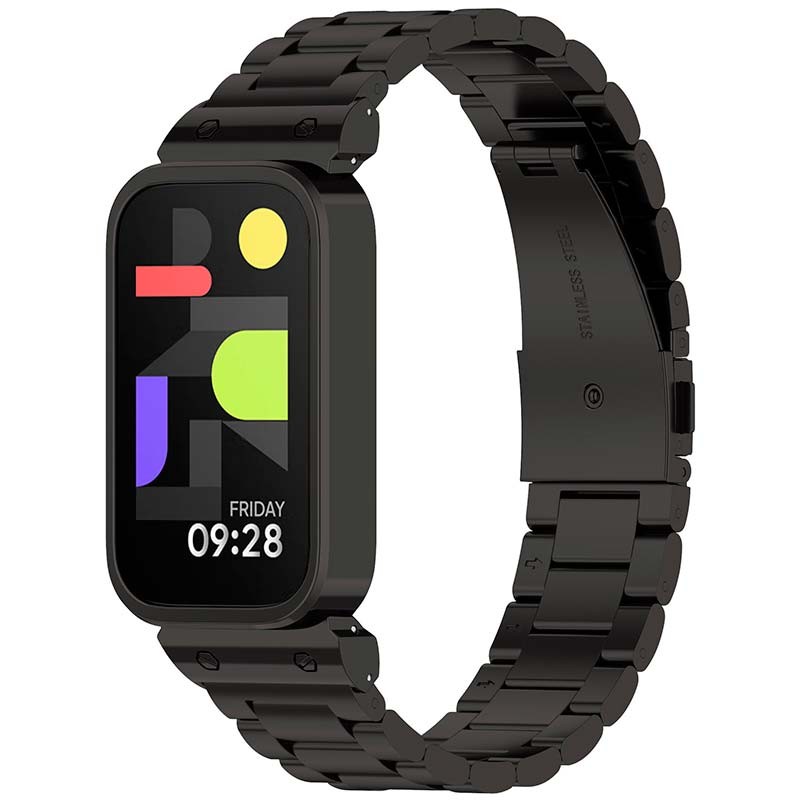 Pulseira Metal Elos Xiaomi Mi Smart Band 9 Active / Redmi Smart Band 3 Preto - Item