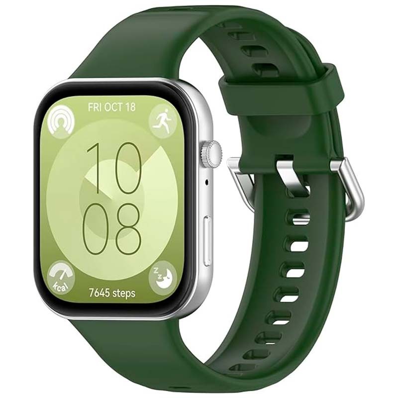 Pulseira de silicone verde escuro para Huawei Watch Fit 3 - Item