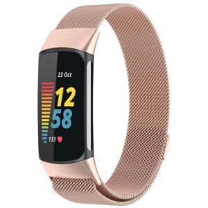 Bracelet milanais magnétique champagne pour Fitbit Charge 6