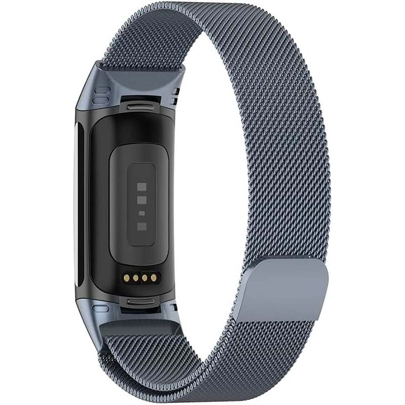 Bracelet milanais magnétique gris pour Fitbit Charge 6 - Ítem1