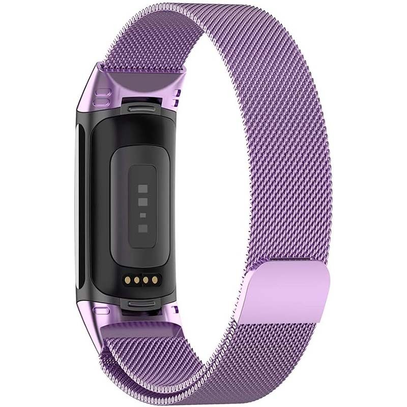 Bracelet milanais magnétique violet pour Fitbit Charge 6 - Ítem1