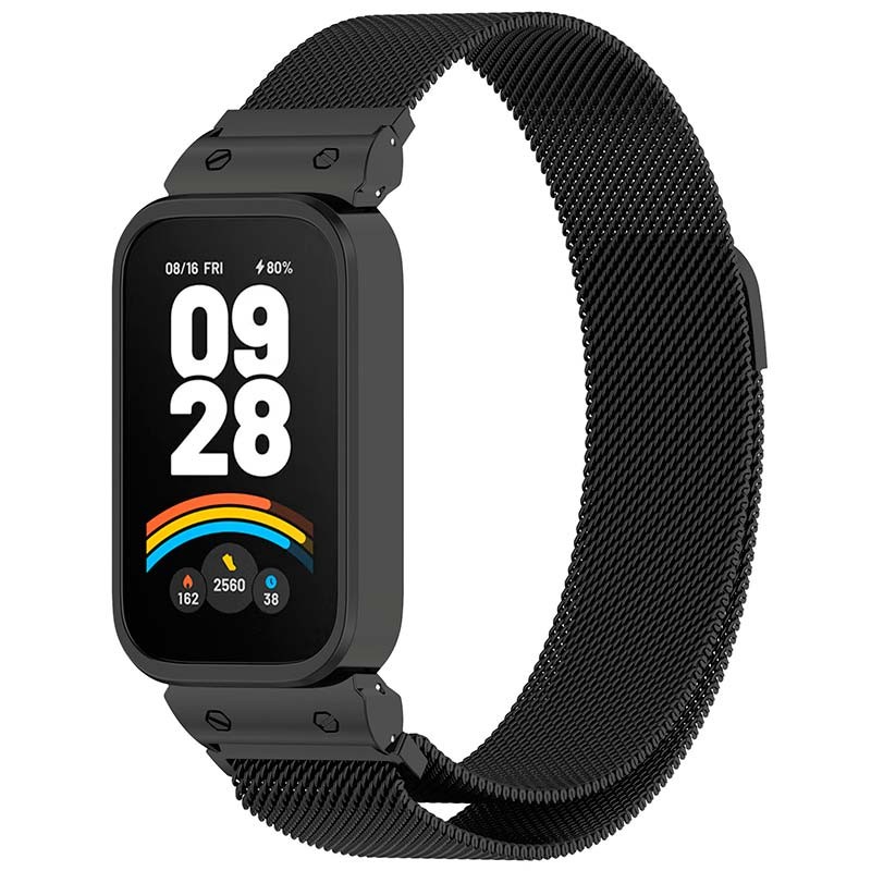 Bracelet Milanais Magnétique Xiaomi Mi Smart Band 9 Active / Redmi Smart Band 3 Noir - Ítem