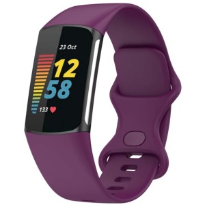 Correa de silicona morada para Fitbit Charge 6