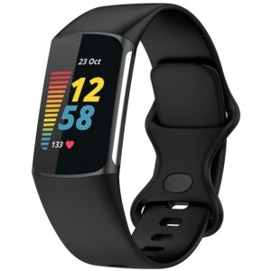 Correa de silicona negra para Fitbit Charge 6