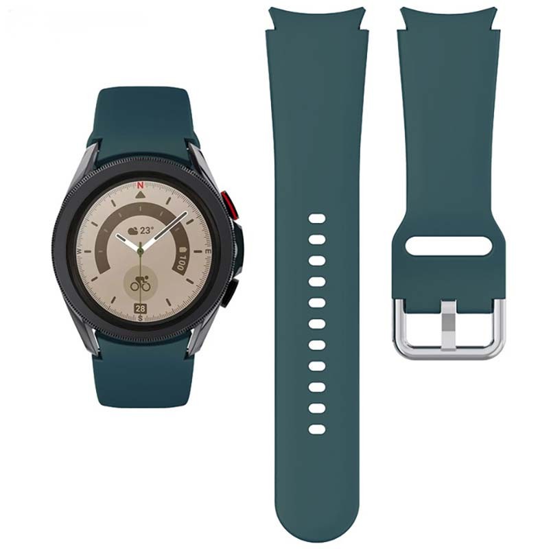 Pulseira de silicone verde escuro para Samsung Galaxy Watch - Item1