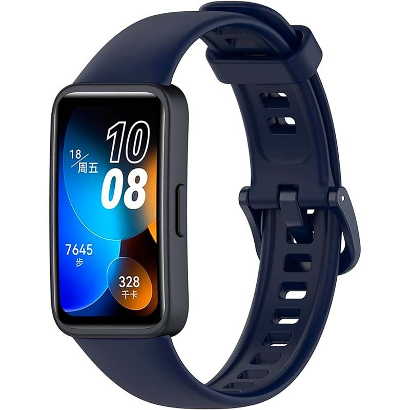 Pulseira de silicone compatível com Huawei Band 9 na cor Azul Marinho - Item