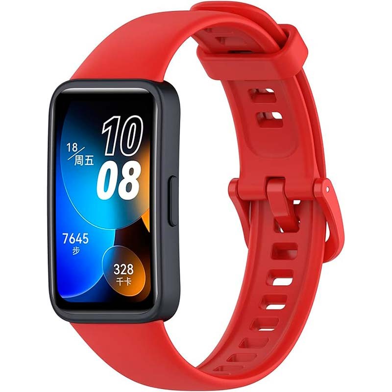 Correa de silicona compatible con Huawei Band 9 en color Rojo - Ítem