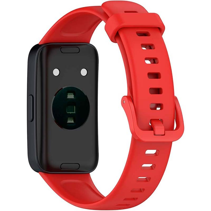 Correa de silicona compatible con Huawei Band 9 en color Rojo - Ítem1