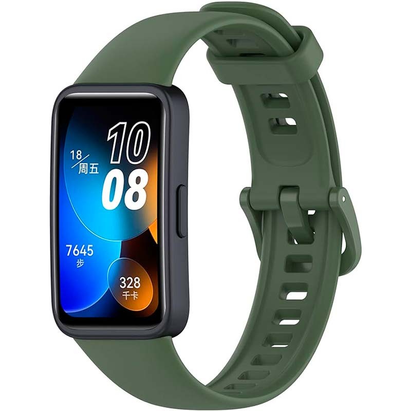 Correa de silicona compatible con Huawei Band 9 en color Verde Oscuro - Ítem