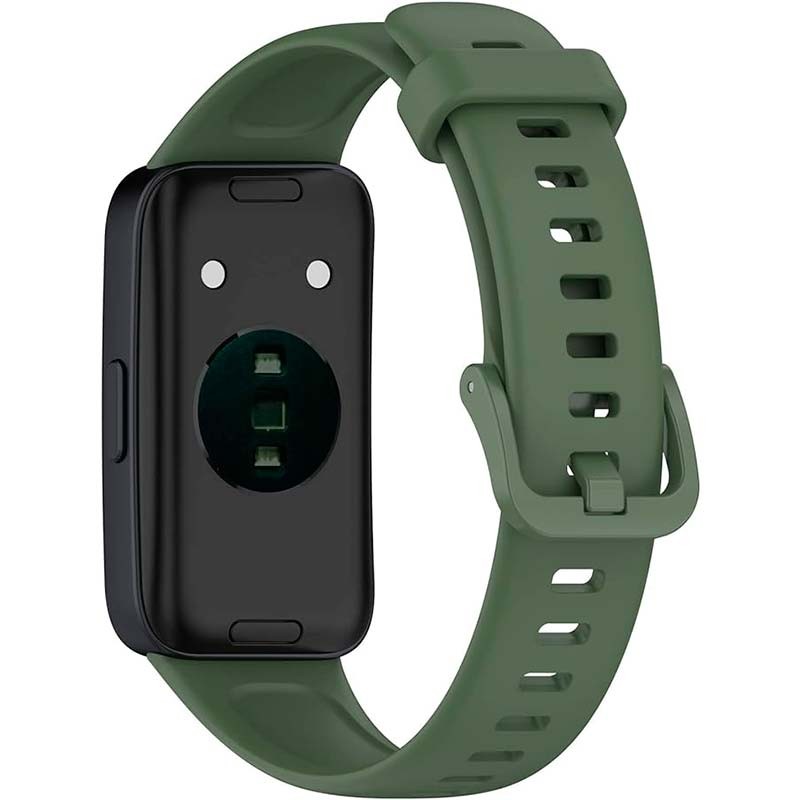 Correa de silicona compatible con Huawei Band 9 en color Verde Oscuro - Ítem1