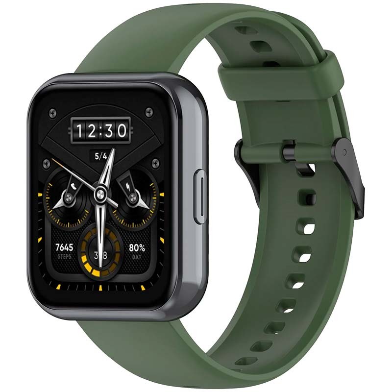 Bracelet en silicone vert foncé pour Realme Watch 3 - Ítem