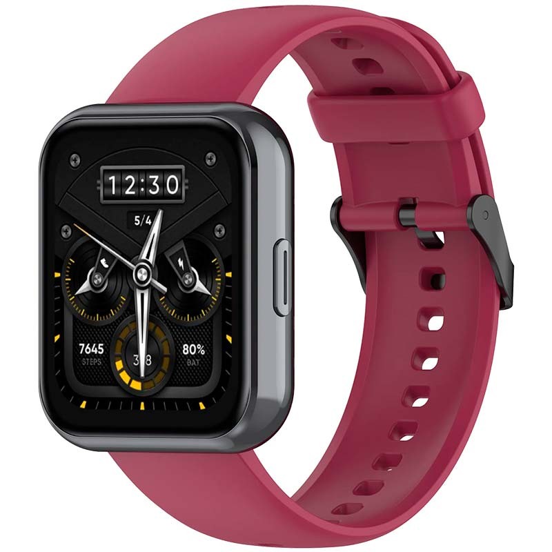 Bracelet en silicone bourgogne pour Realme Watch 3 - Ítem