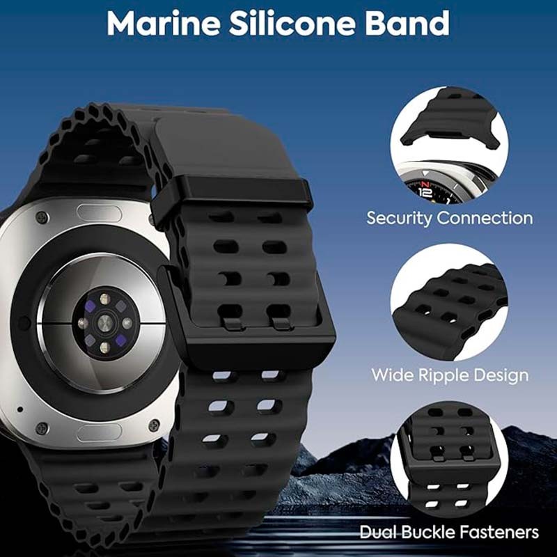 Bracelet en silicone Samsung Galaxy Watch Ultra Noir - Ítem1