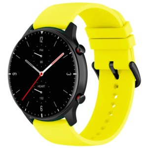 Bracelet en silicone jaune universel de 22 mm pour smartwatch