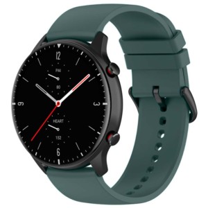 Pulseira de silicone verde escuro universal de 22mm para smartwatch