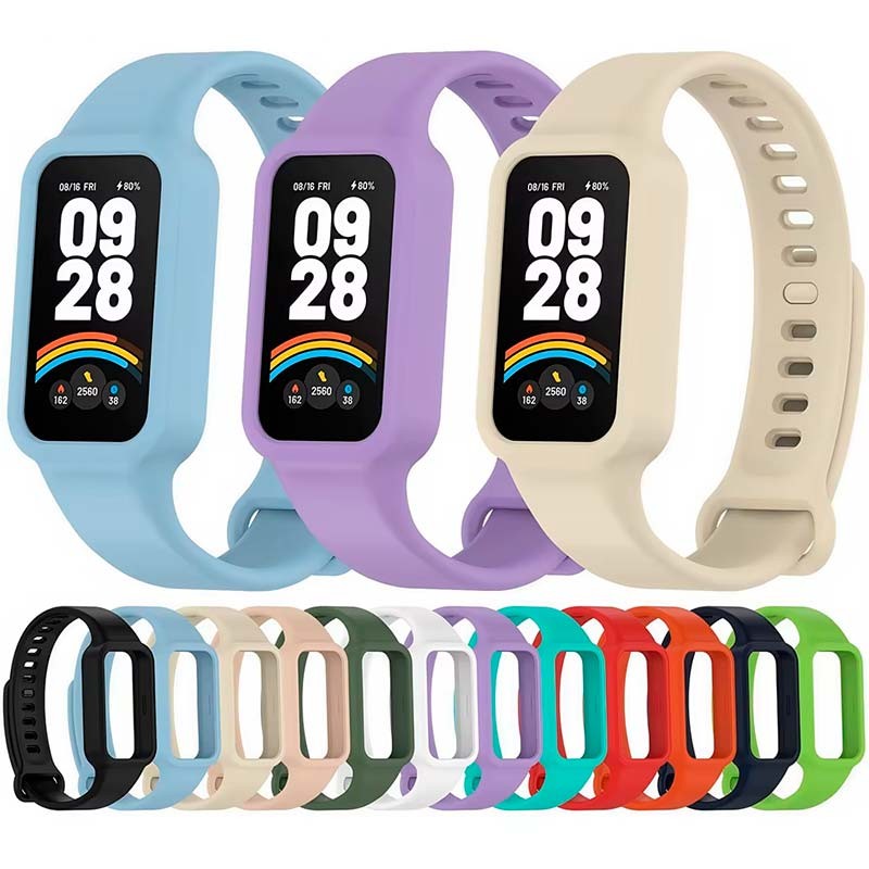 Pulseira de silicone Xiaomi Mi Smart Band 9 Active / Redmi Smart Band 3 Preto - Item2