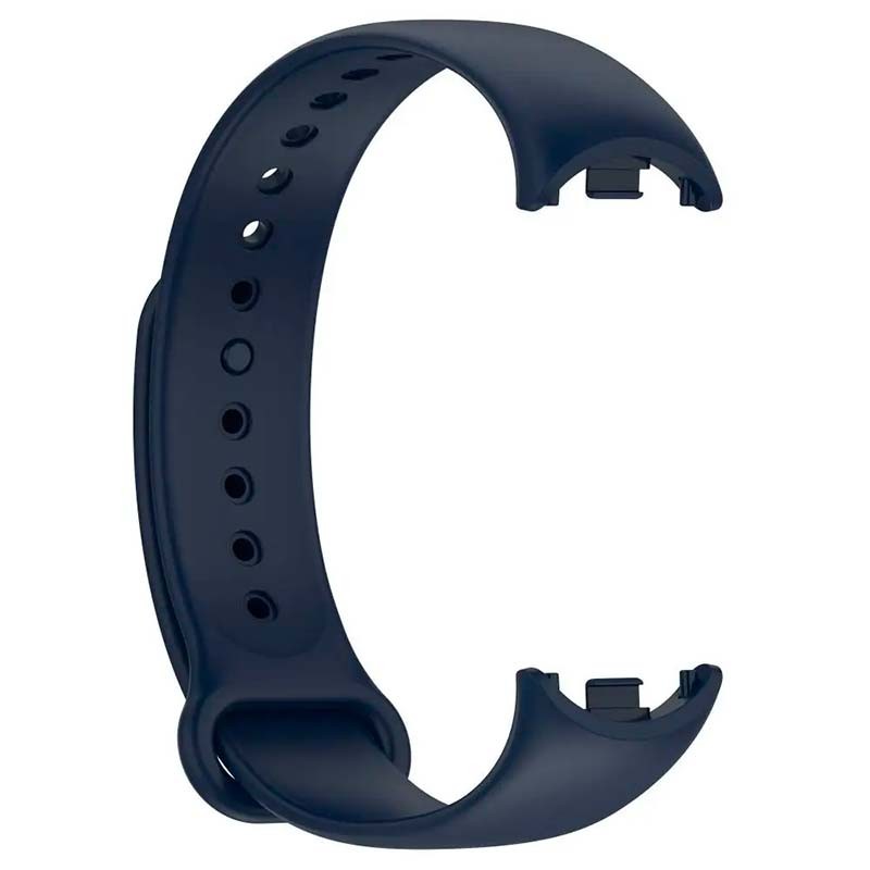 Bracelet en silicone compatible avec Xiaomi Smart Band 8 de couleur Bleu Marine - Ítem