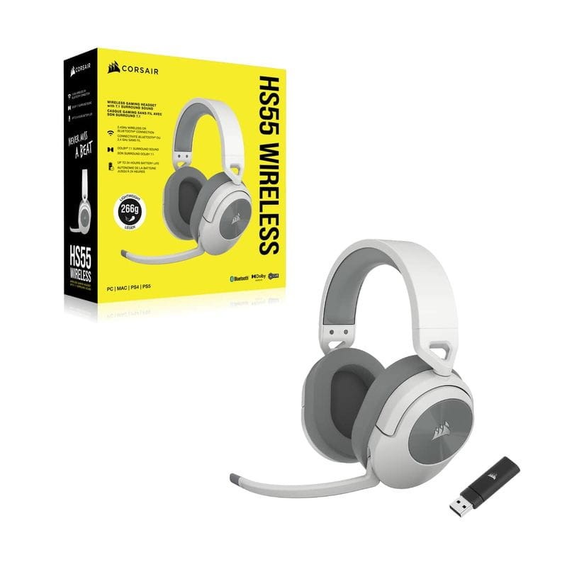 Corsair HS55 - Auriculares inalámbricos - Blanco