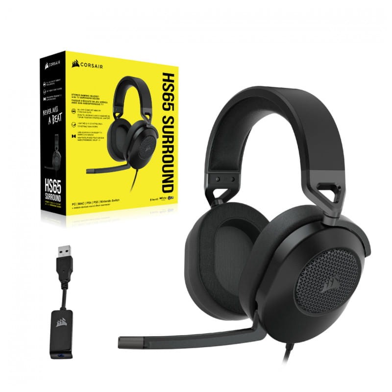 Corsair HS65 SURROUND Carbono - Auriculares Gaming - Ítem5