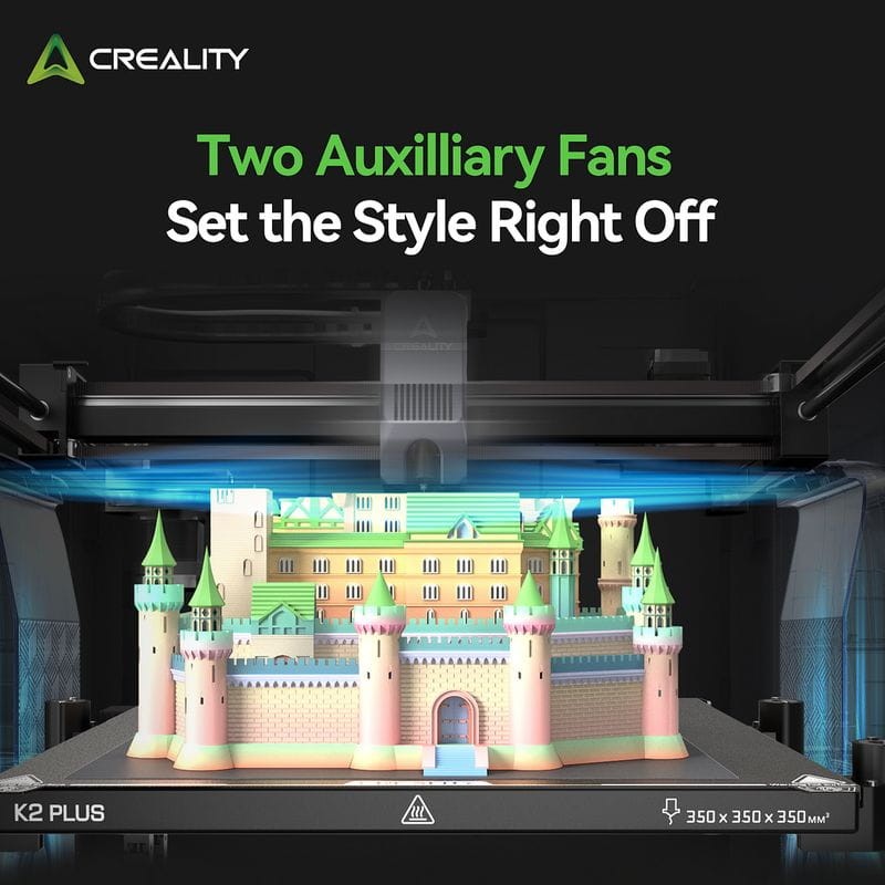 Creality K2 Plus - Multifilamento de tamanho grande até 4 CFS (16 cores) - Alta velocidade 600mm/s, Tamanho de impressão 350x350x350mm - Impressora 3D FDM - Item4