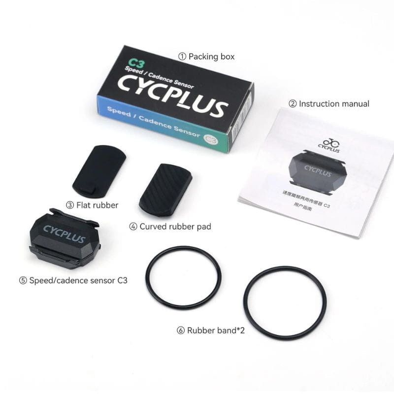 Cycplus C3 Preto - Sensor de velocidade e cadência - Item10