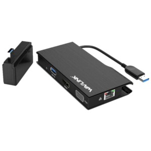 Docking Station WAVLINK Video Dual USB 3.0/HDMI/Gigabit Ethernet/USB3.0 Negro