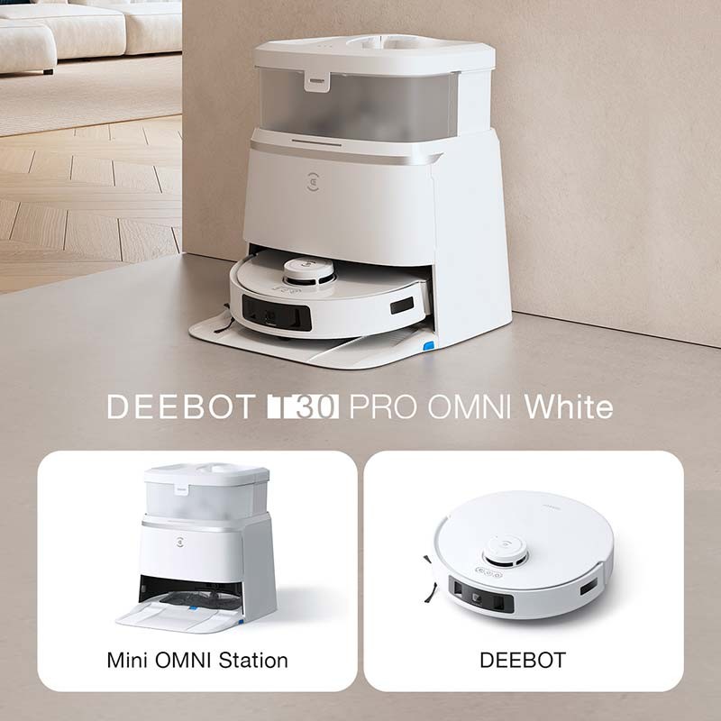 Ecovacs Deebot T30 Pro OMNI Blanco con Base de autolimpieza - Aspirador Robot - Ítem7