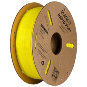 Filamento ELEGOO Rapid PLA + (PLUS) - 1,75mm - Impressão a alta velocidade até 600mm/s - Bobine de 1kg Cor Amarelo - Compatível com impressoras 3D FDM