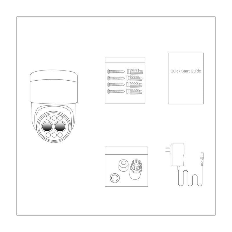 Escam G03 4+4 MP Lente Dual PTZ Zoom 8x WiFi Gris - Cámara de seguridad IP - Ítem7