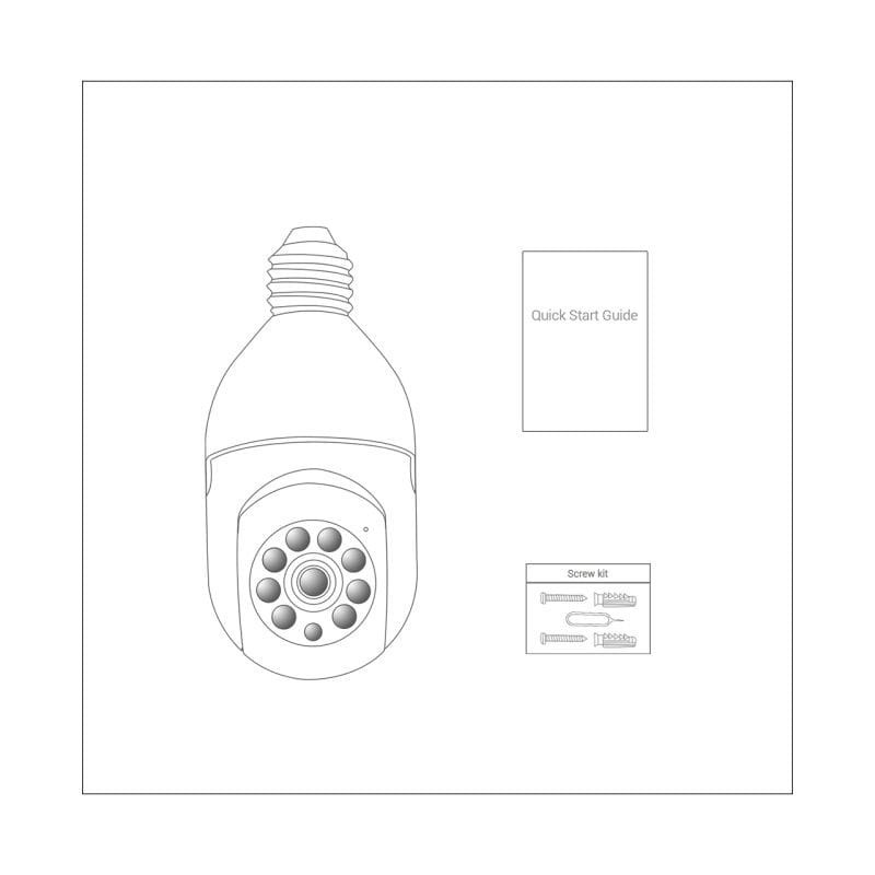 Escam PR001 E27 4MP PT WiFi Branco - Câmara de Segurança IP - Item6